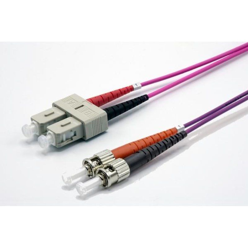 1m SC-UPC/ST-UPC 50/125 OM4 2.0mm LS0H erika zip cord
