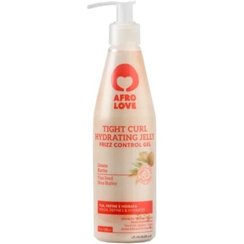 Afro Love Tight Curl Hydrating Jelly Frizz Control Gel with FlaxSeed and Shea Butter 290ml