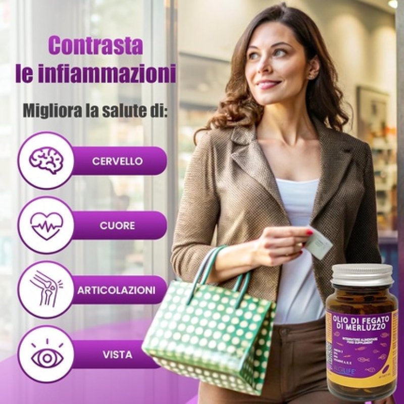 Cod Liver Oil Omega 3 Supplement Softgel Capsules with DHA and EPA