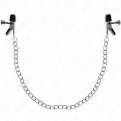 KINK - FLAT CHAIN NIPPLE CLAMPS SILVER 34 CM