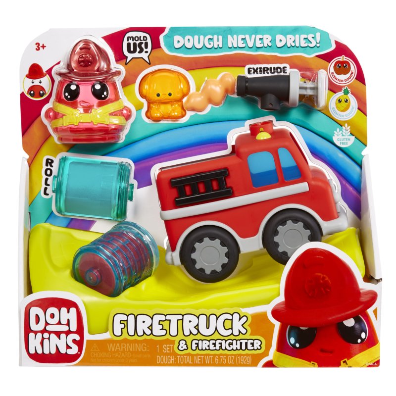 MGA Entertainment DohKins Firetruck & Firefighter