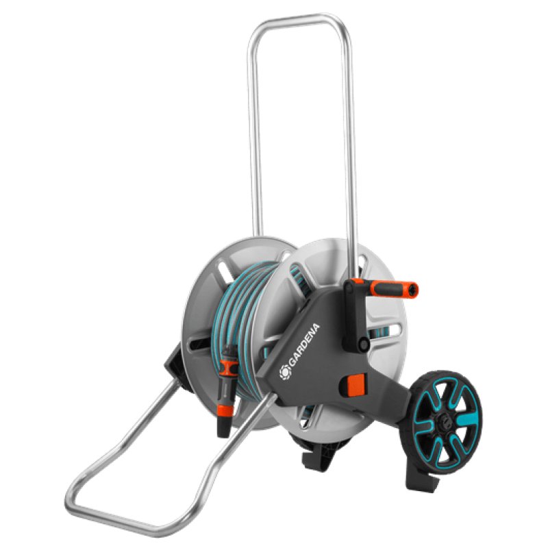 CleverRoll M metal hose reel set, with hose, system parts, nozzle