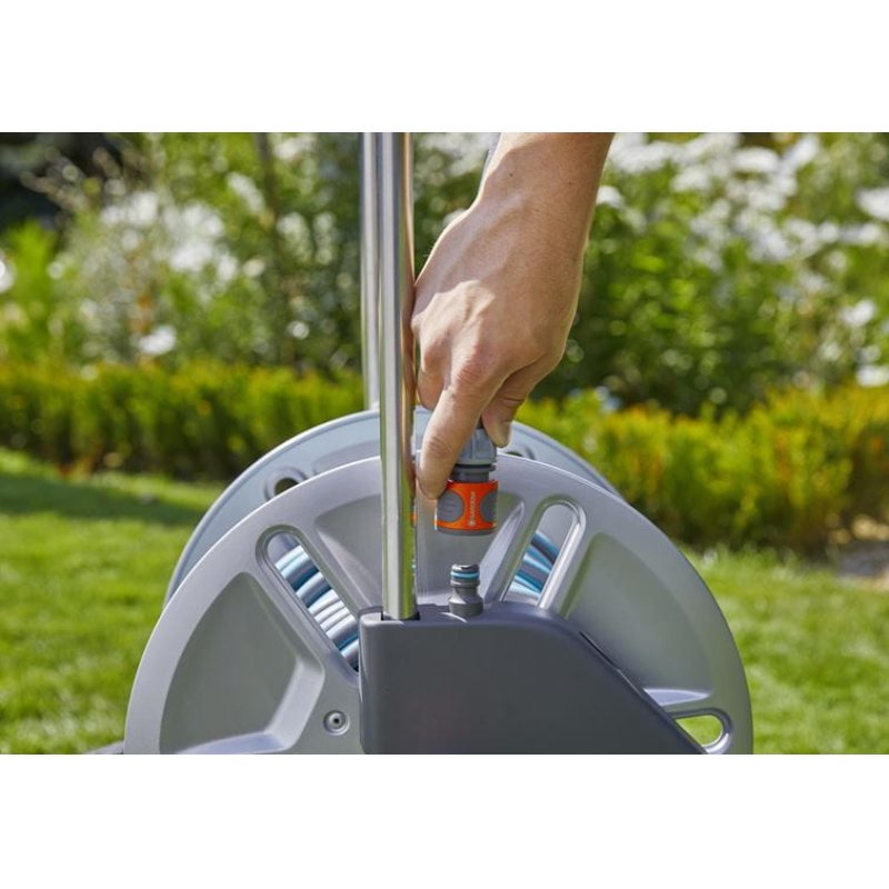 CleverRoll M metal hose reel set, with hose, system parts, nozzle