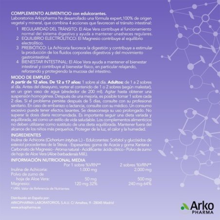 Arkopharma Arkocapsulas Intestinal Regularity with Aloe Vera and Magnesium 10 Sachets