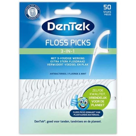 Dentek Floss Pick 3in1 Eco R&R 50 Count