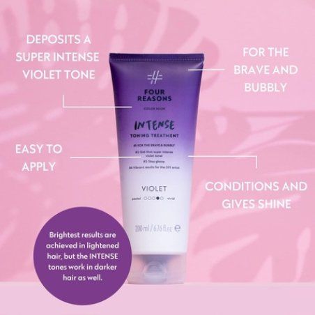 Four Reasons Color Mask INTENSE Violet Intensive Toning Treatment Color Depositing Conditioner Semi Permanent Hair Dye