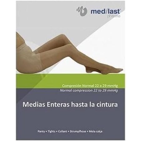 Medialast Panty Beige Compression Normal Socks for Unisex Adults