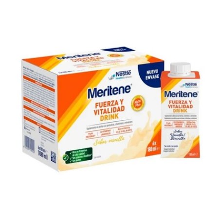 Meritene Meritene Strength And Vitality Drink Vanilla - 6 X 180 Ml