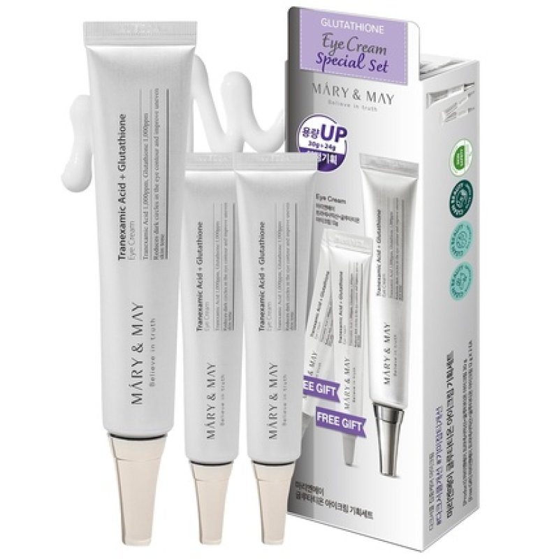 Mary&May Glutathione Eye Cream Special Set - Powerful Antioxidant Reduces Dark Circles