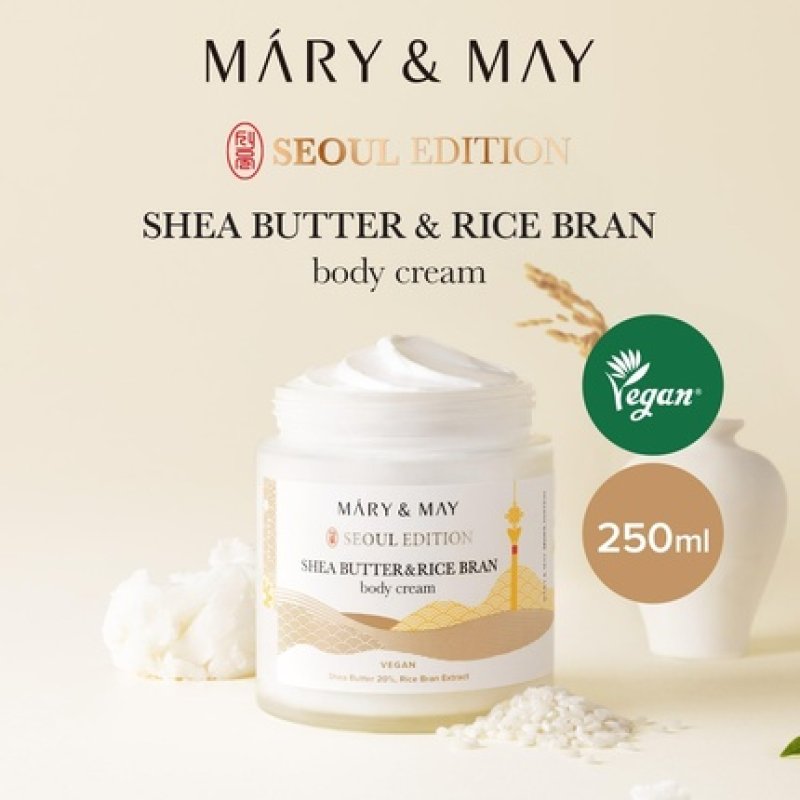 Mary&May Seoul Edition Shea Butter & Rice Bran Body Cream Korean Vegan