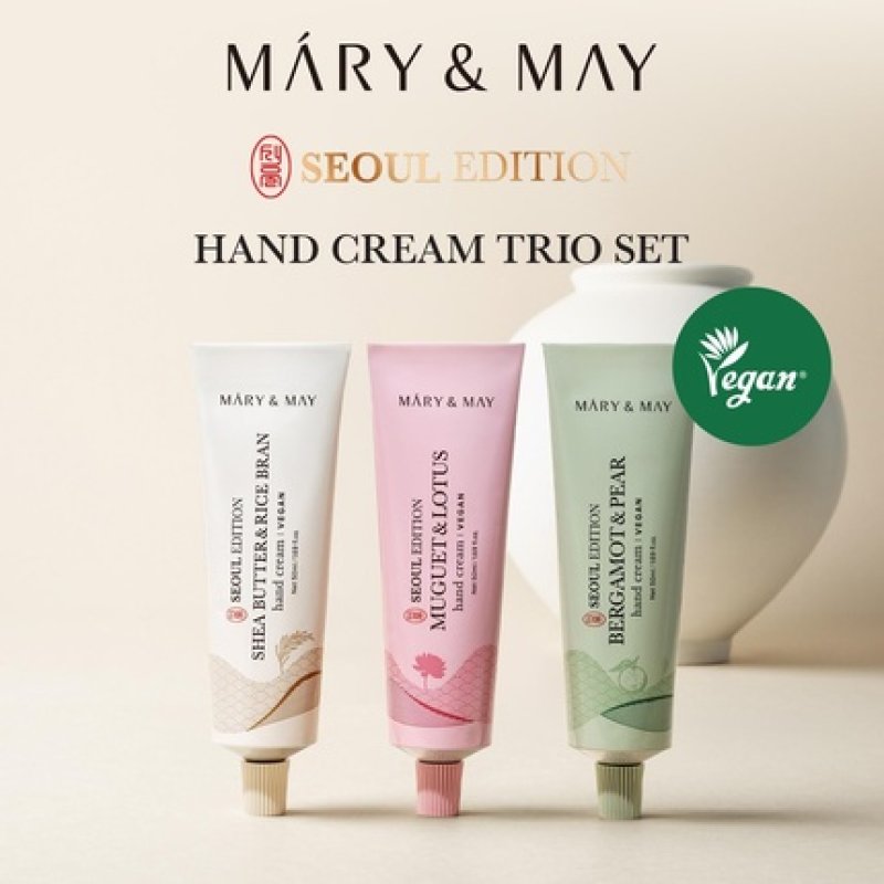 Mary&May Seoul Edition Shea Butter & Rice Bran Hand Cream Trio Set