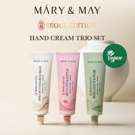 Mary&May Seoul Edition Shea Butter & Rice Bran Hand Cream Trio Set