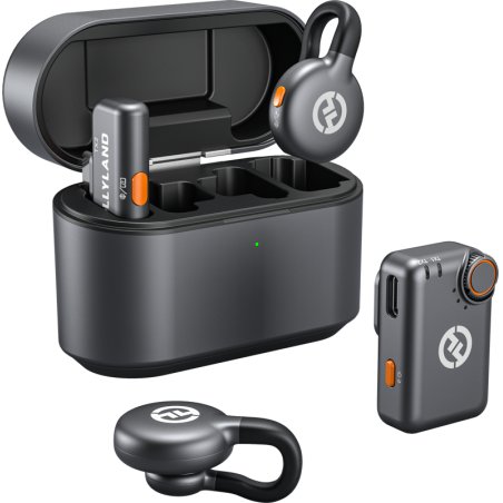 Hollyland - LARK M2S Mini Combo Wireless Lavalier Microphone - Space Gray