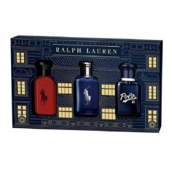 Ralph Lauren World Of Polo Blue Eau De Toilette Spray Set 40ml Each Of Blue Red And 67
