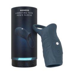 Boners Vibrating Penis Sleeve Blue - Enhance Your Pleasure