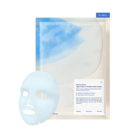 Dralthea Aqua Blue Hydration Mask to Reduce Facial Puffiness with Tannins
