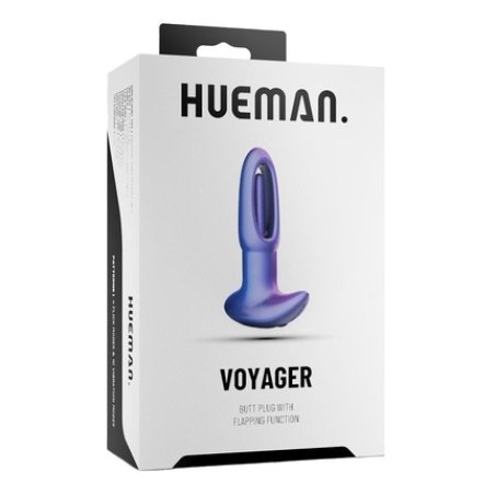 Hueman Voyager Vibrating Butt Plug With Tickle Function Purple