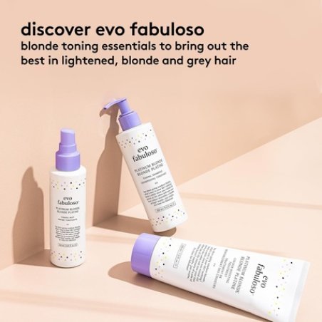 evo Fabuloso Platinum Blonde Toning Shampoo Nourishing Hair Treatment for Dry Hair & Instant Colour Boost 250ml