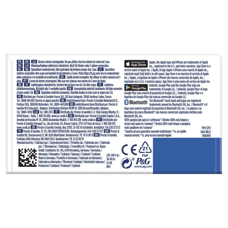 Oral-B IO4NBLACK Rechargeable Electric Toothbrush IO4 N Black