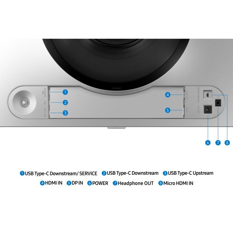 Samsung G91SD écran plat de PC 124,5 cm (49") 5120 x 1440 pixels Dual QHD OLED Argent