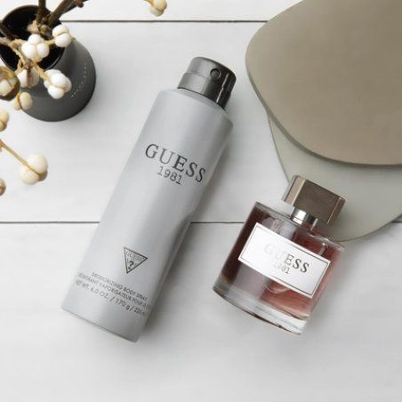 GUESS 1981 Men Homme Eau de Toilette 3 Piece Gift Set - Cologne Spray 3.4 Fl. Oz., Deodorizing Body Spray 6.0 Oz., &