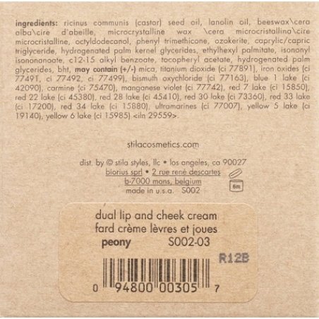 Stila Convertible Color Dual Lip & Cheek Cream Peony 0.15oz/4.25g - New In Box