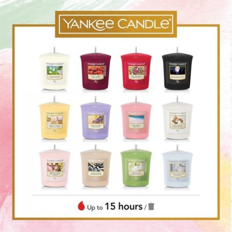 Yankee Candle 12 Days of Positivity Scented Filled Votive Candles & Votive Holder in Gift Box - Art in The Park