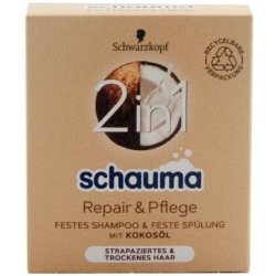 Schauma Solid Shampoo and Conditioner REPAIR & CARE 60g with Coconut Oil