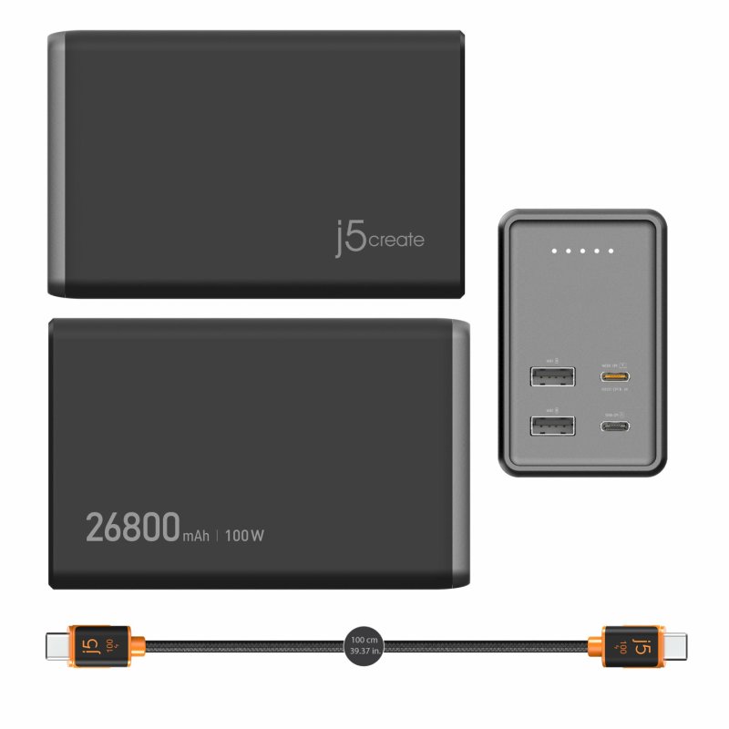 J5 26800Mah Pd 100W 4-Port Power Bank