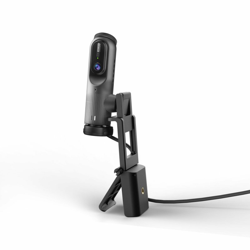 j5create JVU300 2K AI-Powered Webcam with Wireless Microphone and Auto-Focus, Black