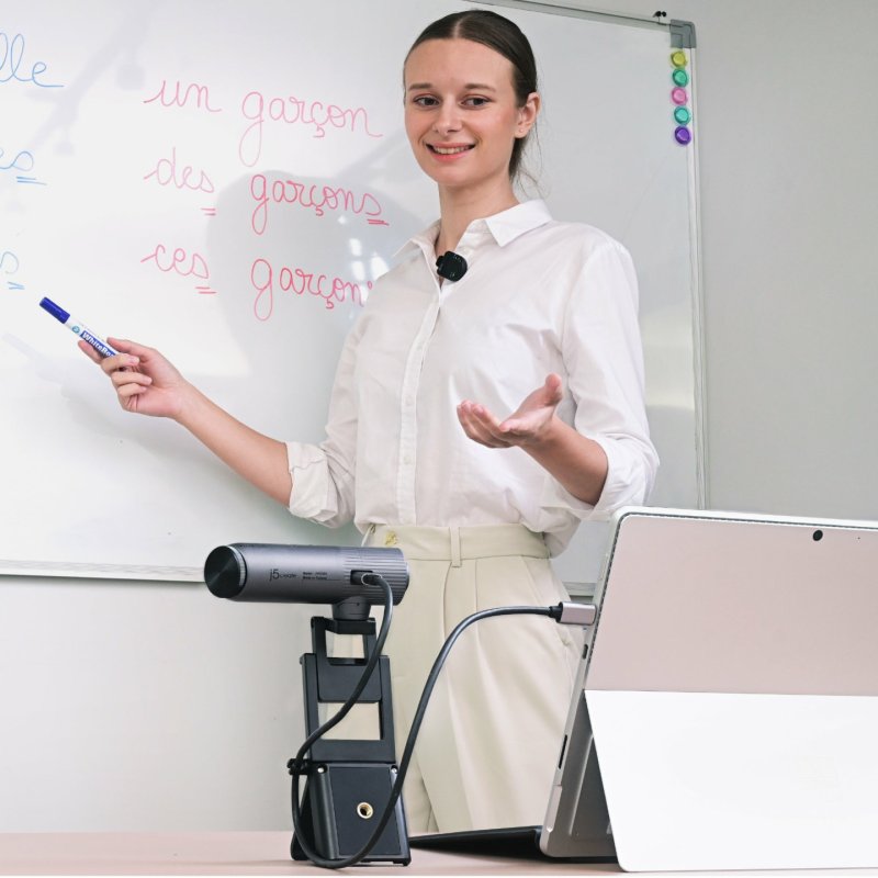 J5 2K Ai-Powered Webcam With Wireless Microphone And Auto-Focus