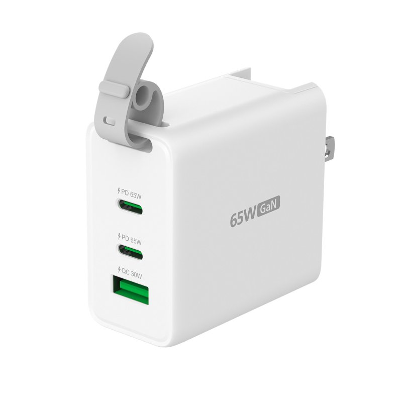 j5create Chargeur de voyage 65 W GaN USB-C 3 ports avec prises secteur interchangeables et câble USB-C
