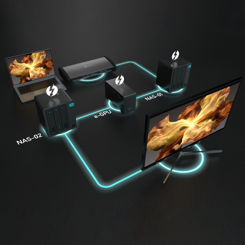 j5create JTD562 - 8K Thunderbolt™ 4 Docking Station - EU