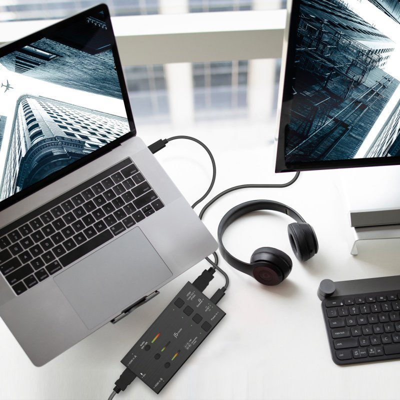 j5create JVA06 Dual HDMI™ Video Capture Card, 1920*1080 Video Capture Resolution, 3 x HDMI ports and 2 x USB ports,