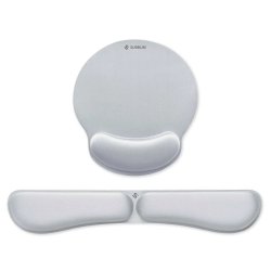 SUBBLIM SUBMP-04E021 wrist rest Cotton, Lycra, Polyurethane (PU) Silver