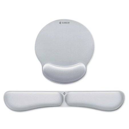 PACK SUBBLIM ERGO MEMORYFLEX -REPOSAMUÃ?ECAS TECLADO Y RATON PLATA