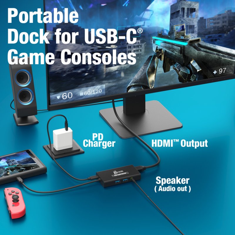 j5create JVA01-N Hub USB™ de capture vidéo