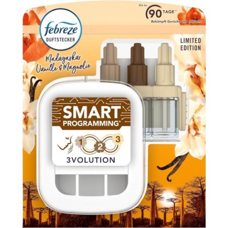 Febreze 3Volution Vanilla Scent Plug Starter Kit with Automatic Fresh Scent System 20ml