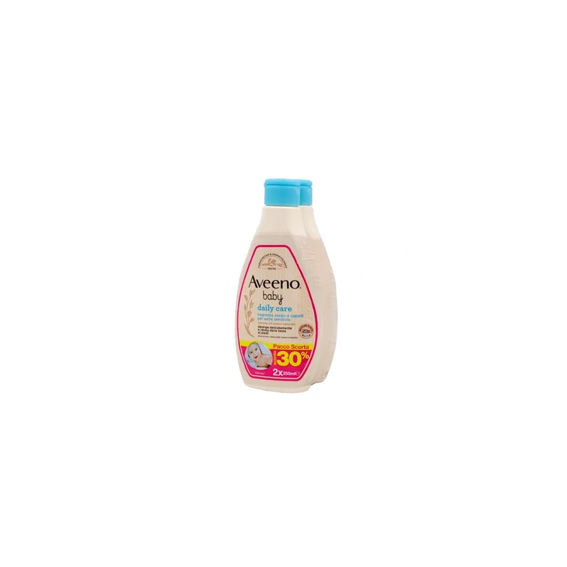 Johnson & Johnson Aveeno Baby Daily Care Body And Hair Wash 2x250 Milliliters