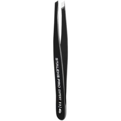 STALEKS Expert Black Slanted Eyebrow Tweezer Professional Quality Elegant Finish