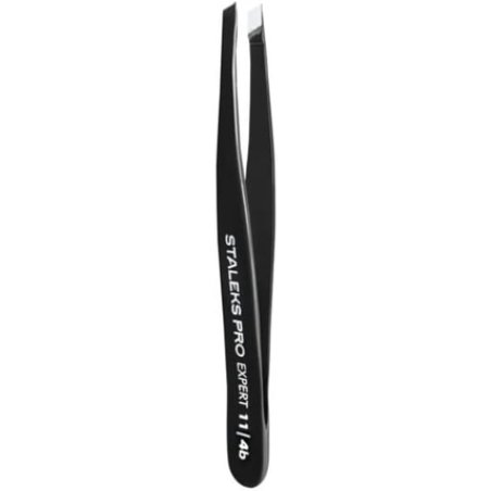STALEKS Expert Black Slanted Eyebrow Tweezer Professional Quality Elegant Finish