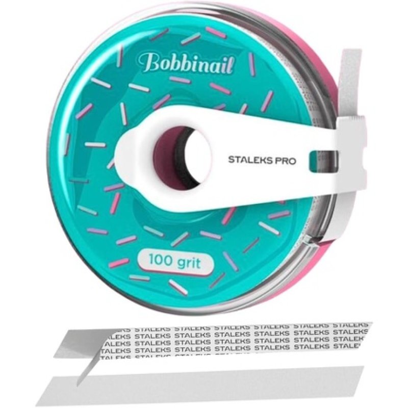 Staleks Pro Bobbinail Donut File Dispenser with White Adhesive File Refill