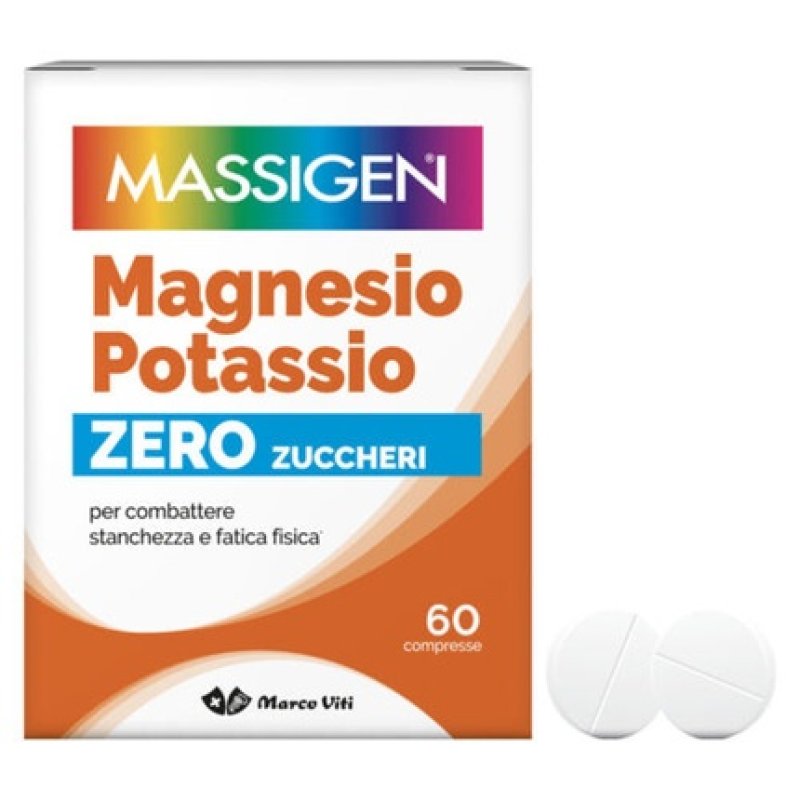 Magnesium and Potassium Massigen Sugar-Free 60 Tablets