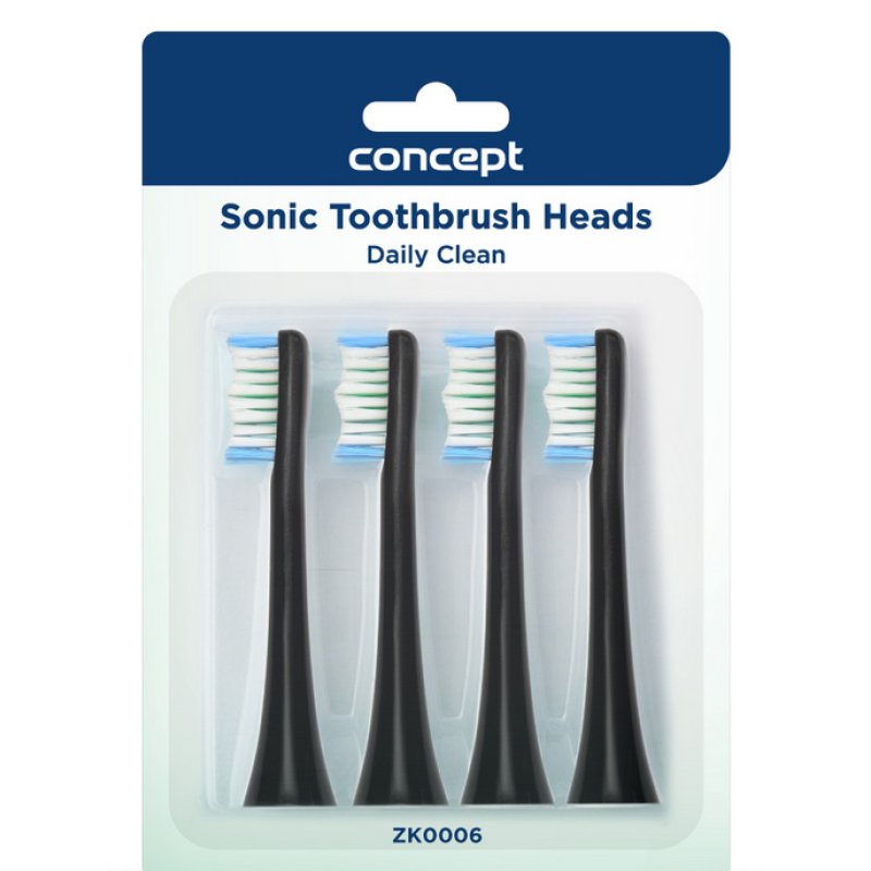 Concept ZK0006 toothbrush head 4 pc(s) Black
