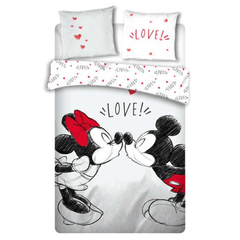 Disney Mickey and Minnie Love duvet cover bed 135cm