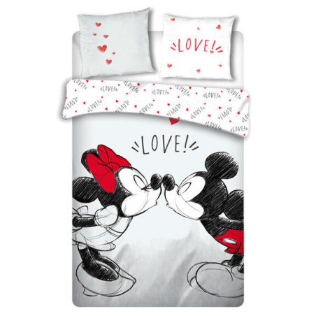 Disney Mickey and Minnie Love duvet cover bed 135cm