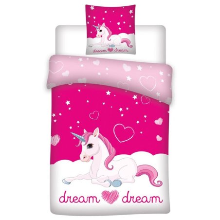 Unicorn microfibre duvet cover bed 90cm