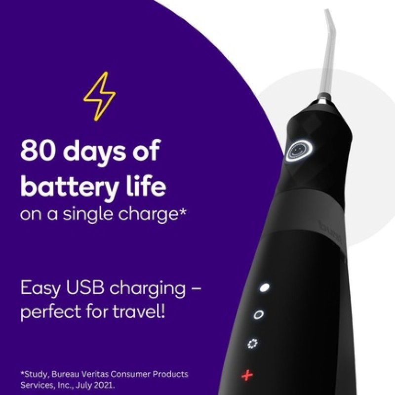 Burst Cordless Water Flosser for Teeth Cleaning and Plaque Removal