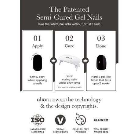 ohora Semi Cured Gel Nail Strips N Tint Brick