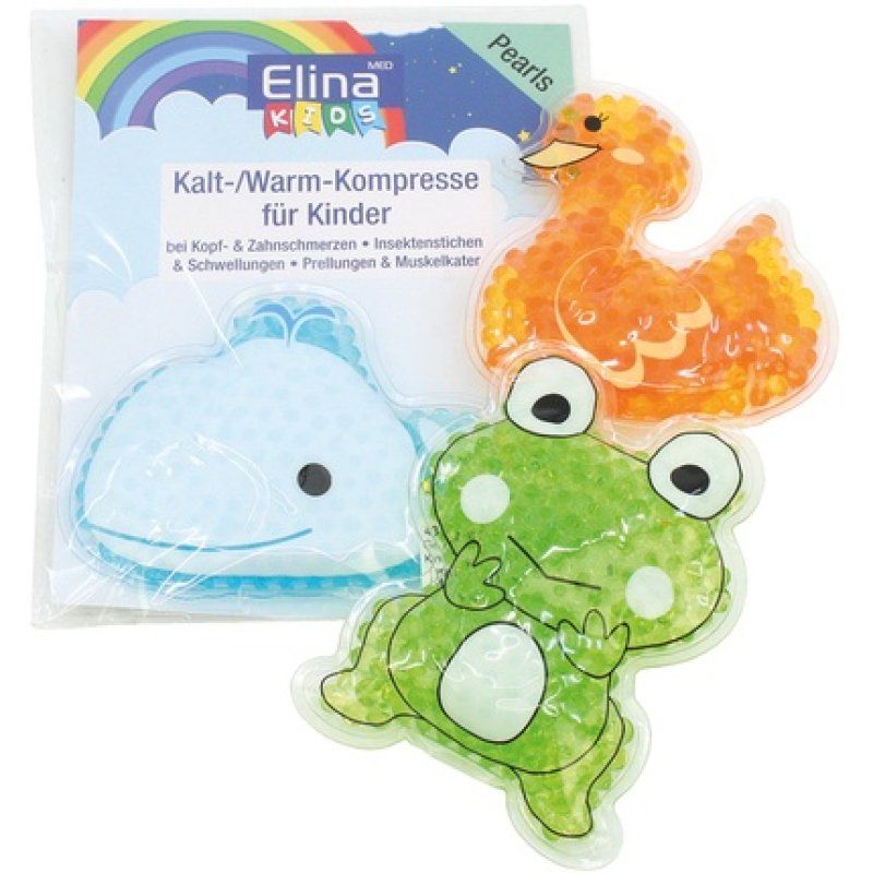 Elina Compress Gel Beads Kids Coldwarm Duck Frog And Whale Microwaveable Medical Device